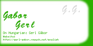 gabor gerl business card